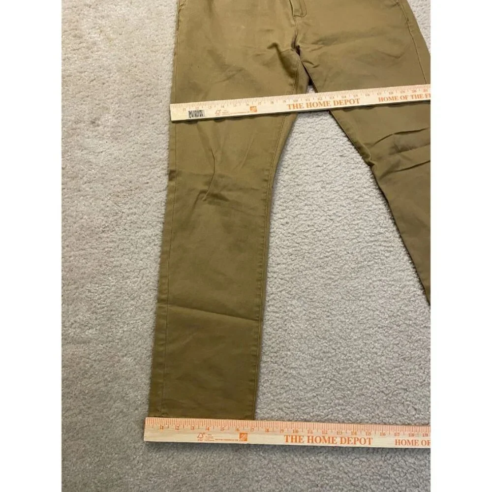 Simwood Slim Chino Pants Khaki Cotton 31x30 - Picture 3 of 7